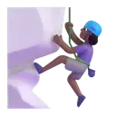 Woman climbing: medium-dark skin tone 3D animated emoji