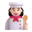 Woman cook: light skin tone 3D animated emoji
