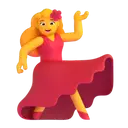 Woman dancing 3D animated emoji