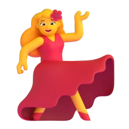 Woman dancing animated emoji