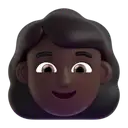 Woman: dark skin tone 3D animated emoji