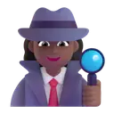 Woman detective: medium-dark skin tone 3D animated emoji