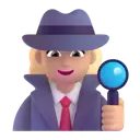 Woman detective: medium-light skin tone 3D animated emoji