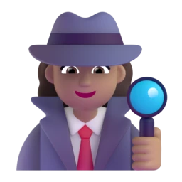 Woman detective: medium skin tone animated emoji