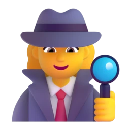 Woman detective animated emoji
