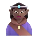 Woman elf: medium-dark skin tone 3D animated emoji