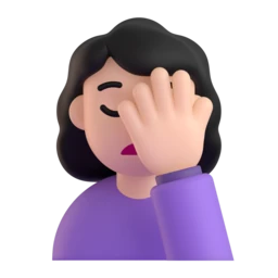 Woman facepalming: light skin tone animated emoji