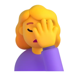 Woman facepalming animated emoji