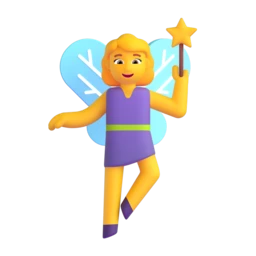 Woman fairy animated emoji