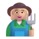 Woman farmer: medium-light skin tone 3D animated emoji