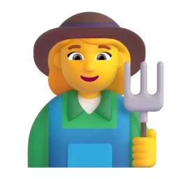 Woman farmer animated emoji