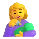 Woman feeding baby 3D animated emoji