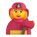 Woman firefighter 3D animated emoji
