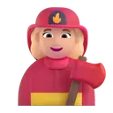 Woman firefighter: medium-light skin tone 3D animated emoji