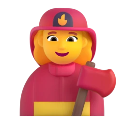 Woman firefighter animated emoji