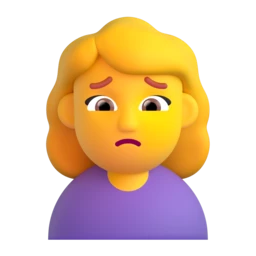 Woman frowning animated emoji