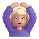 Woman gesturing OK: medium-light skin tone 3D animated emoji