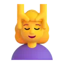 Woman getting massage 3D animated emoji