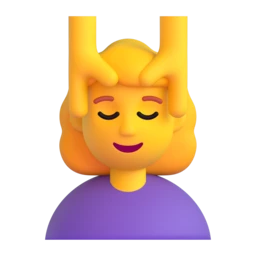Woman getting massage animated emoji