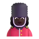 Woman guard: dark skin tone 3D animated emoji