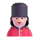 Woman guard: light skin tone 3D animated emoji