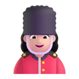 Woman guard: light skin tone animated emoji