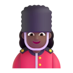 Woman guard: medium-dark skin tone animated emoji