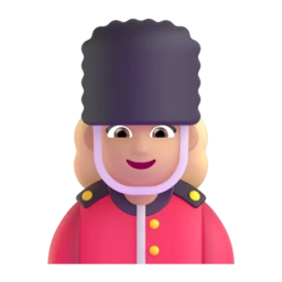 Woman guard: medium-light skin tone animated emoji
