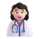 Woman health worker: light skin tone 3D animated emoji