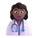 Woman health worker: medium-dark skin tone 3D animated emoji