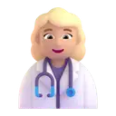 Woman health worker: medium-light skin tone 3D animated emoji