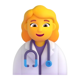 Woman health worker animated emoji