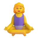 Woman in lotus position 3D animated emoji