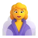 Woman in steamy room 3D animated emoji