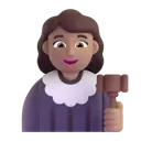 Woman judge: medium skin tone 3D animated emoji