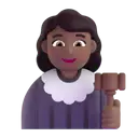 Woman judge: medium-dark skin tone 3D animated emoji