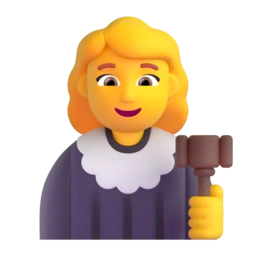 Woman judge animated emoji