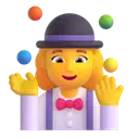 Woman juggling 3D animated emoji