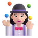 Woman juggling: light skin tone 3D animated emoji