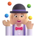 Woman juggling: medium-light skin tone 3D animated emoji