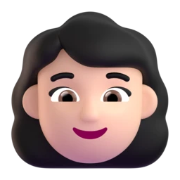 Woman: light skin tone animated emoji