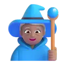 Woman mage: medium skin tone 3D animated emoji