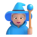 Woman mage: medium-light skin tone 3D animated emoji
