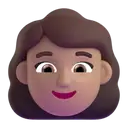 Woman: medium skin tone 3D animated emoji