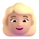 Woman: medium-light skin tone 3D animated emoji