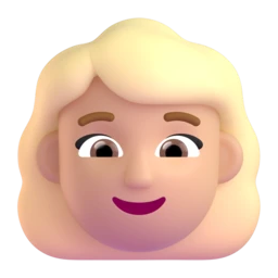 Woman: medium-light skin tone animated emoji