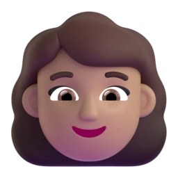 Woman: medium skin tone animated emoji