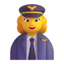 Woman pilot 3D animated emoji