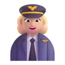 Woman pilot: medium-light skin tone 3D animated emoji