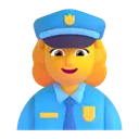 Woman police officer 3D animated emoji